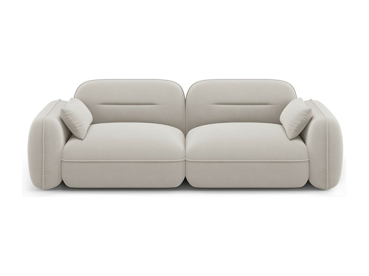 Canapé modulable 3 places beige velours