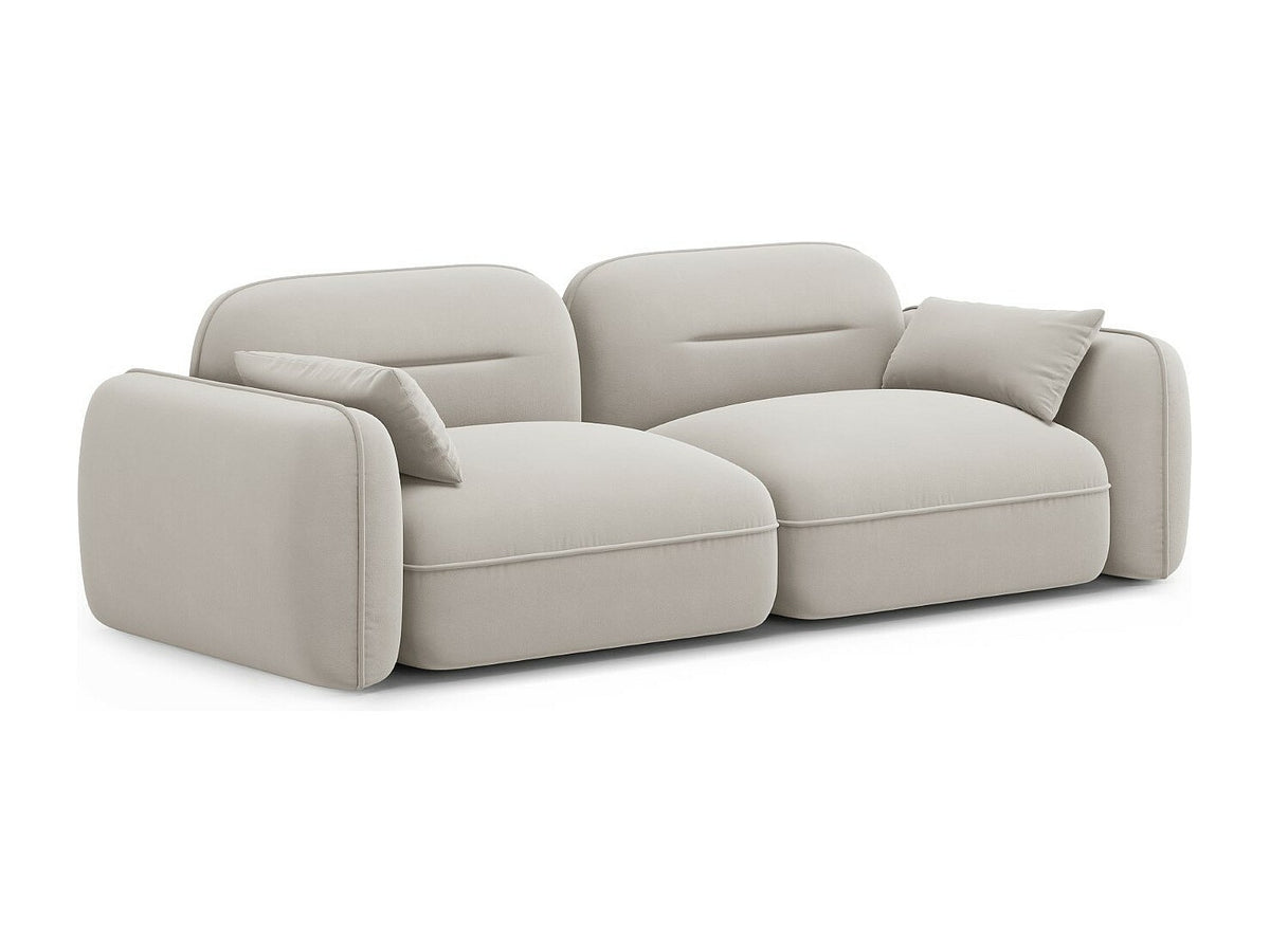 Canapé modulable 3 places beige velours