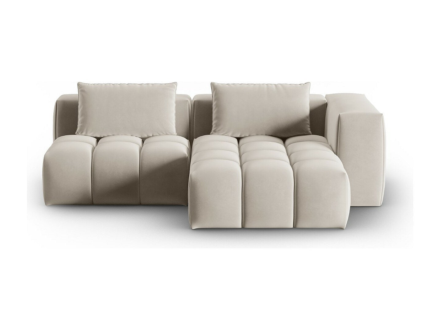 Canapé modulable 3 places blanc velours