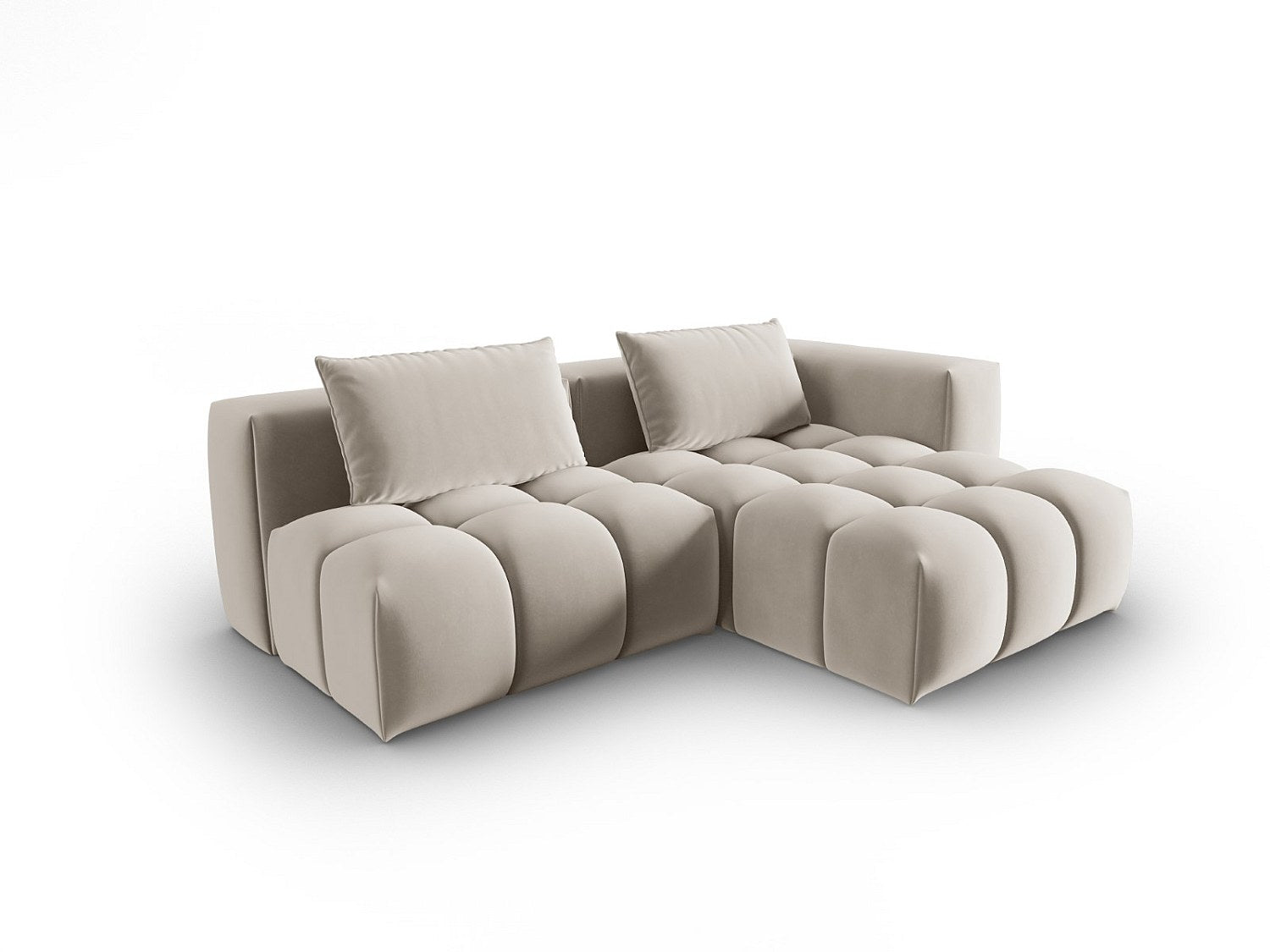 Canapé modulable 3 places blanc velours