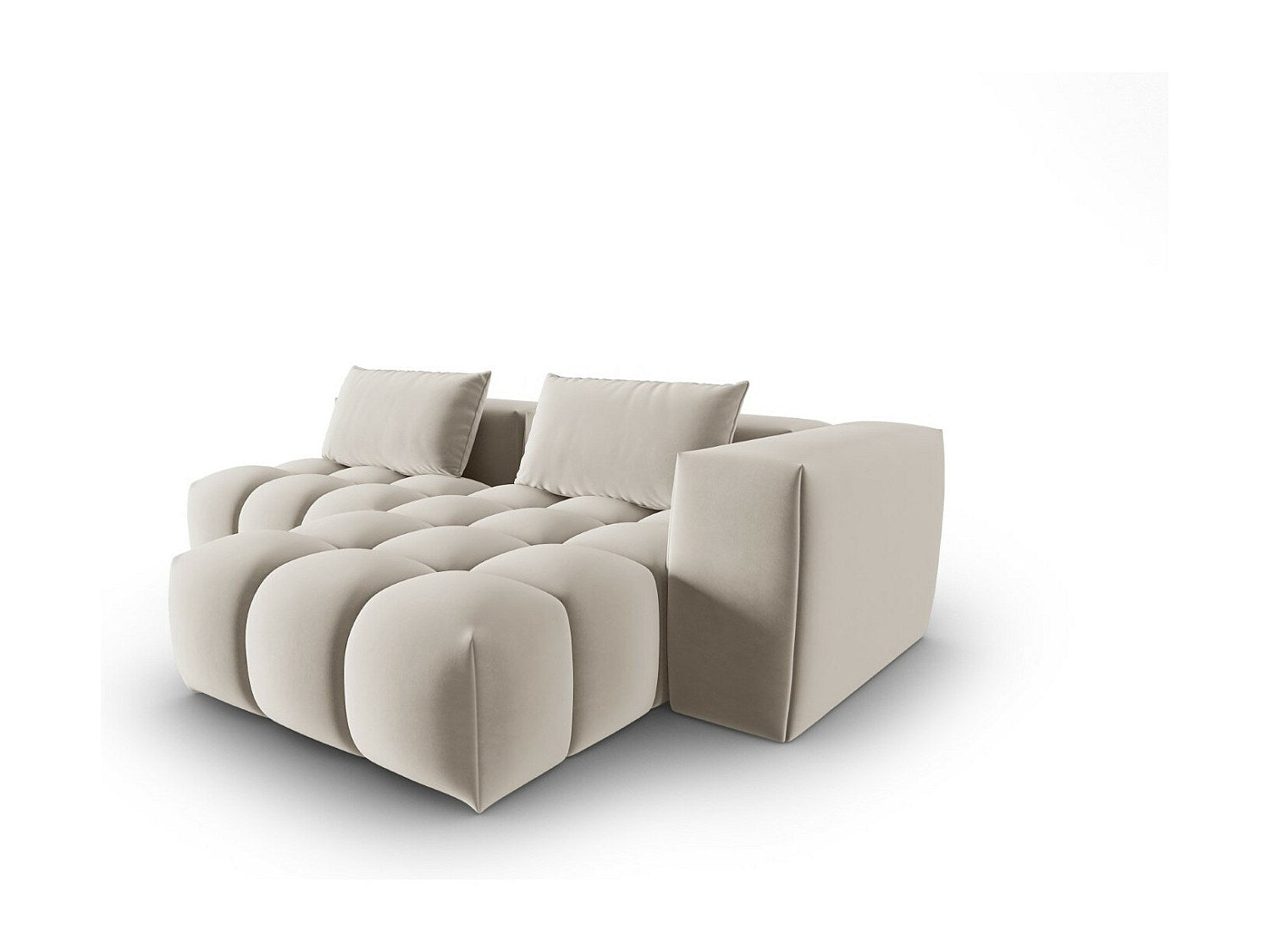 Canapé modulable 3 places blanc velours