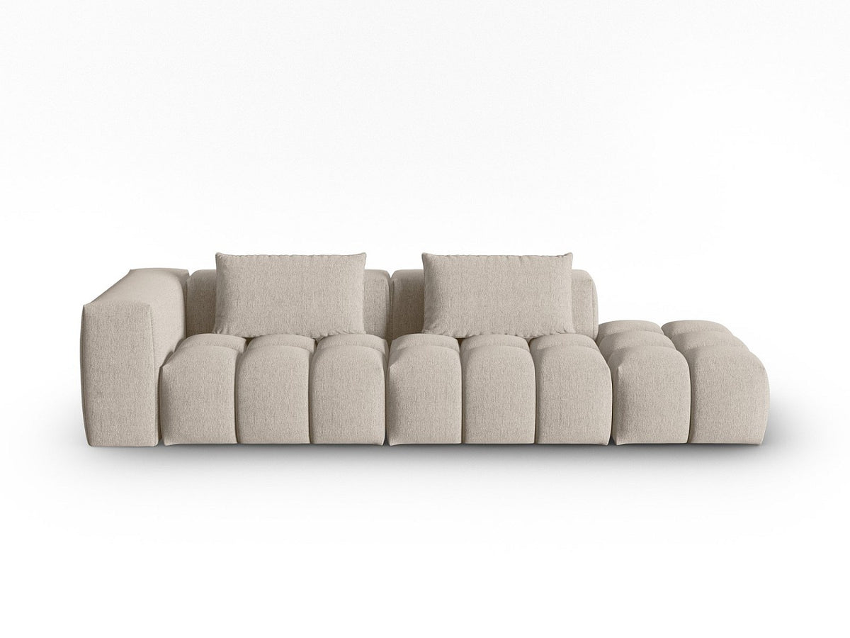 Canapé modulable 3 places marron tissu