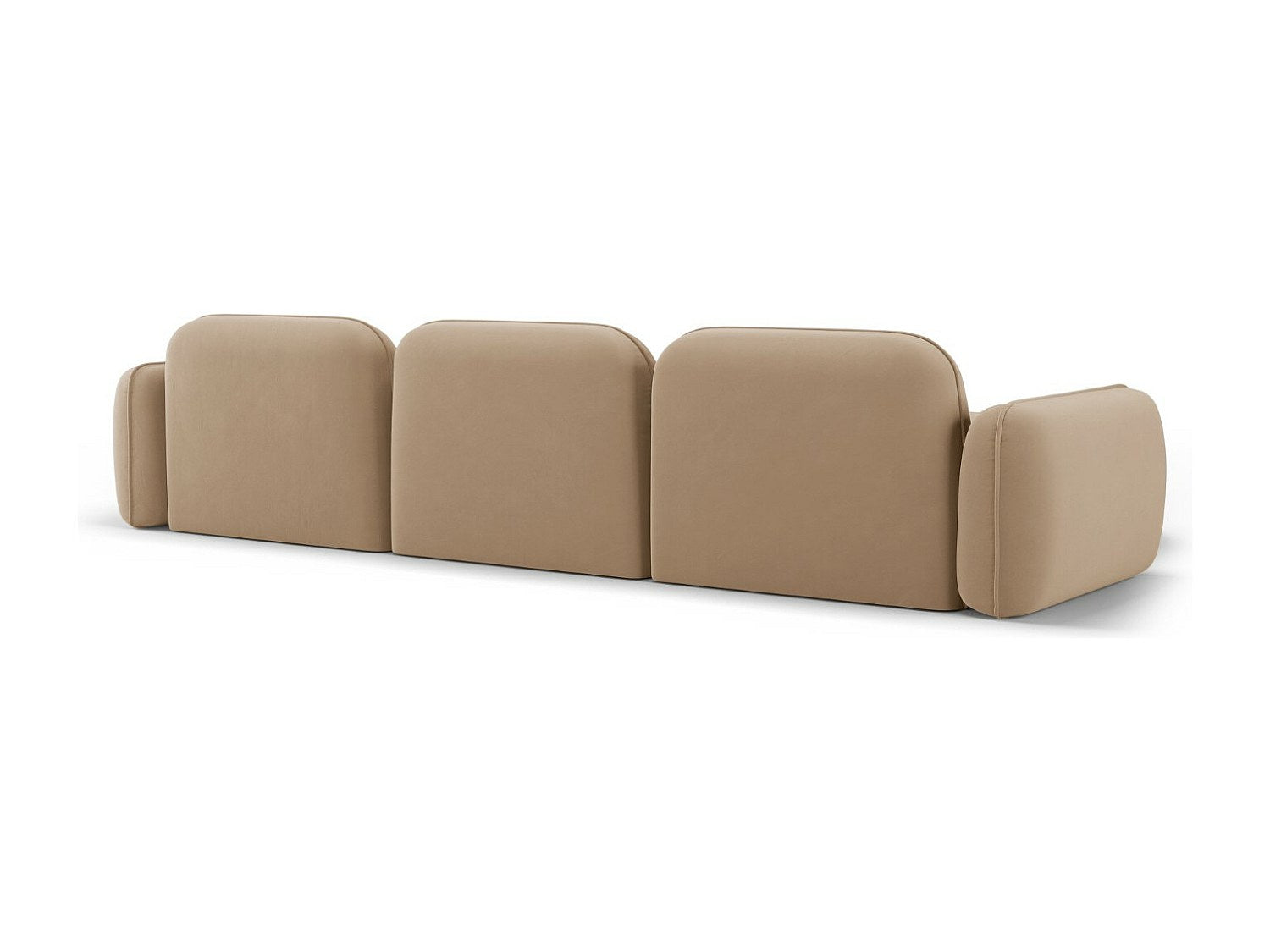 Canapé modulable 4 places marron velours