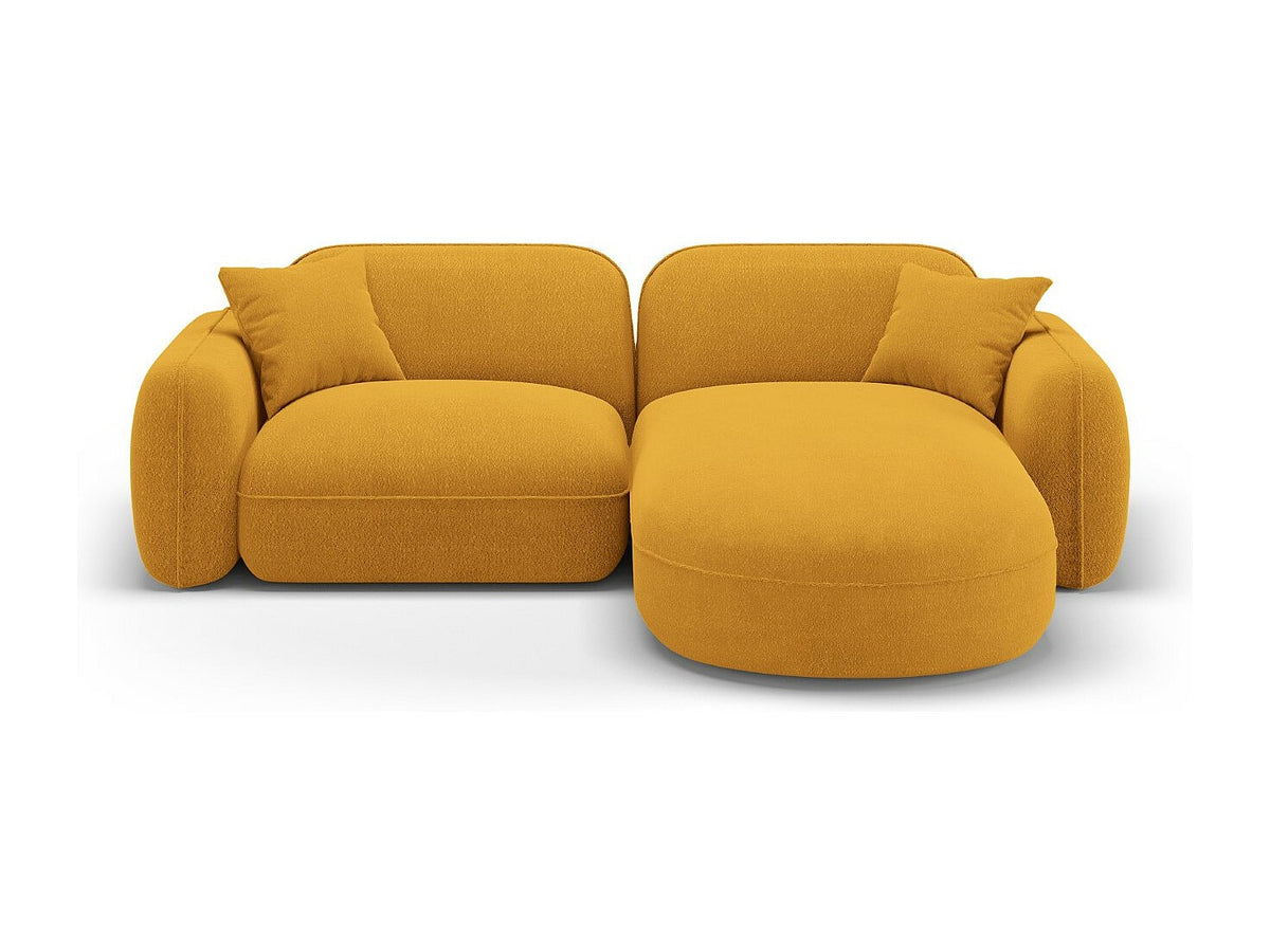 Canapé modulable 3 places jaune velours