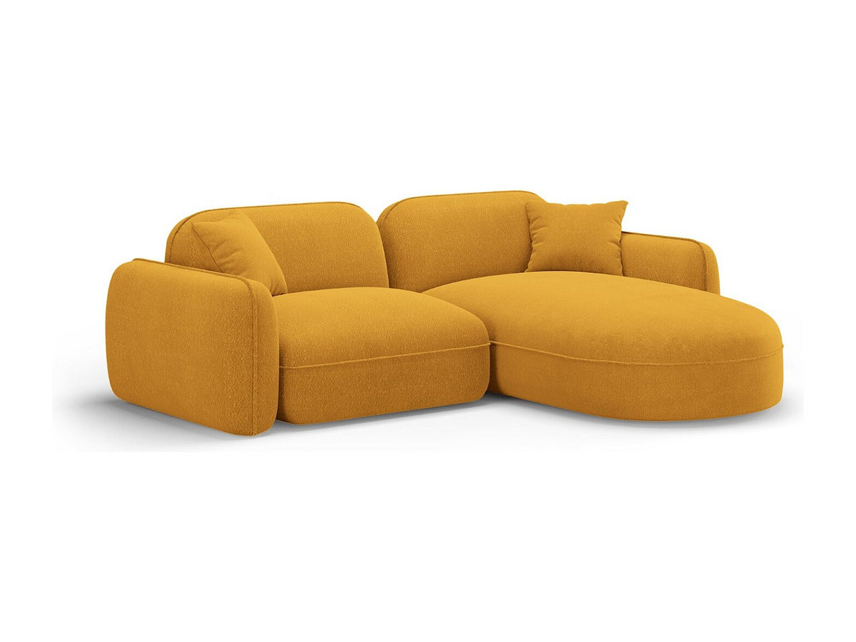 Canapé modulable 3 places jaune velours