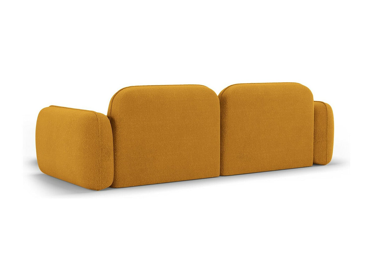 Canapé modulable 3 places jaune velours