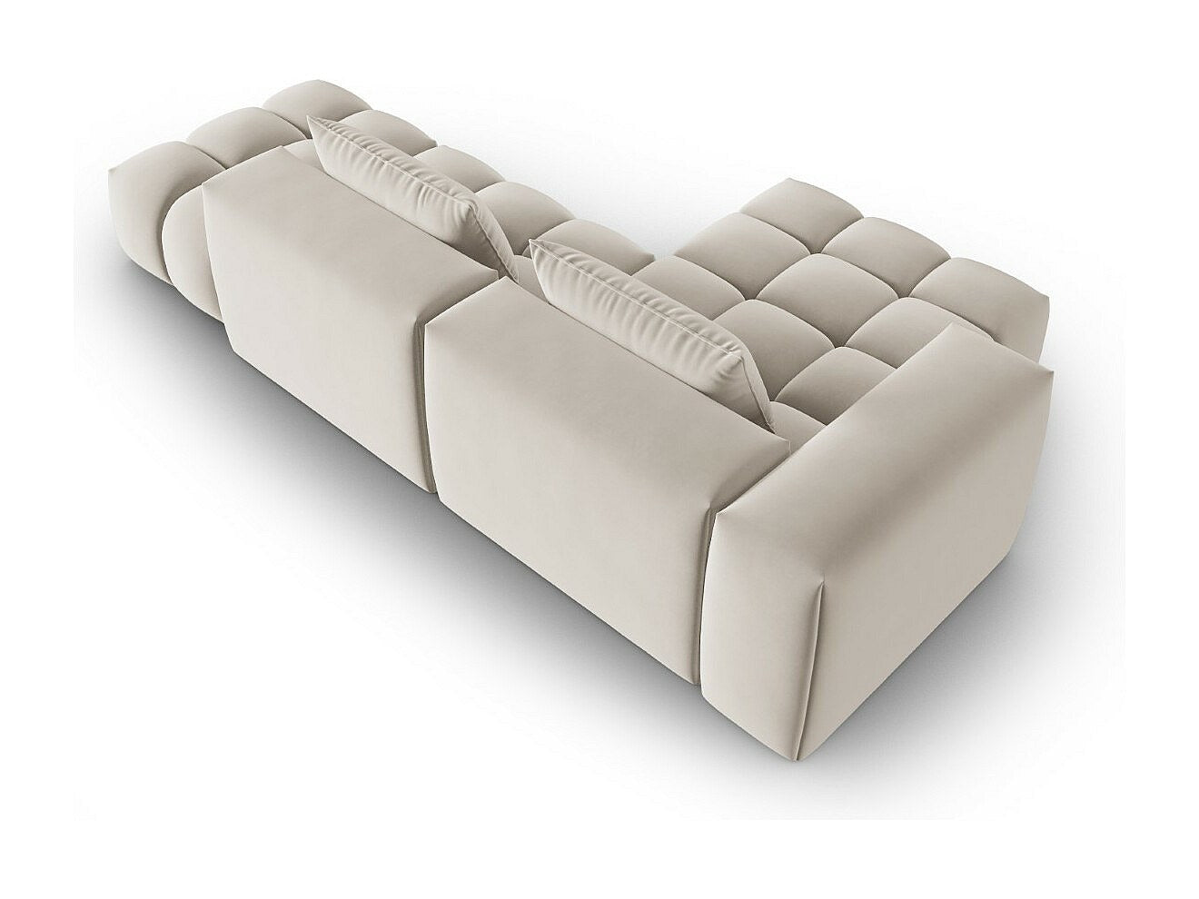 Canapé modulable 4 places blanc velours