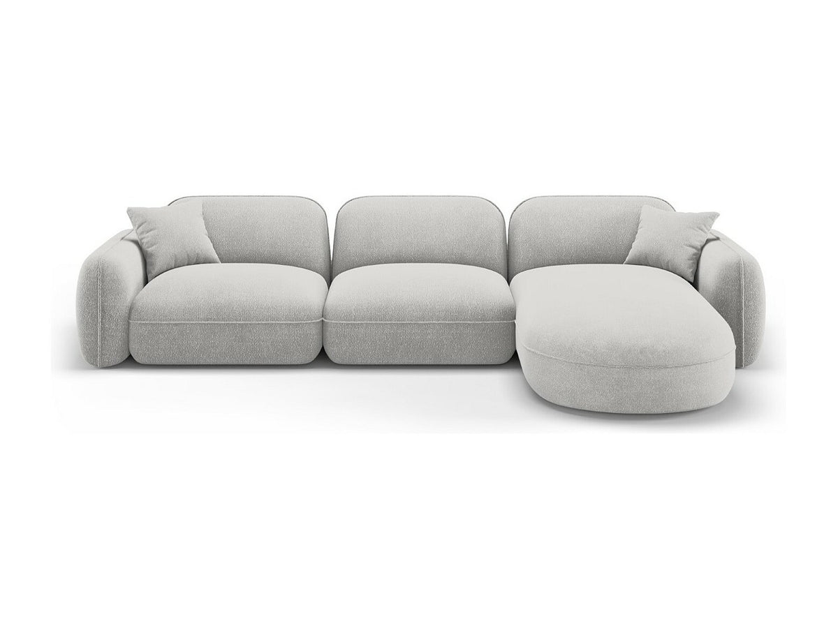 Canapé modulable 4 places gris velours