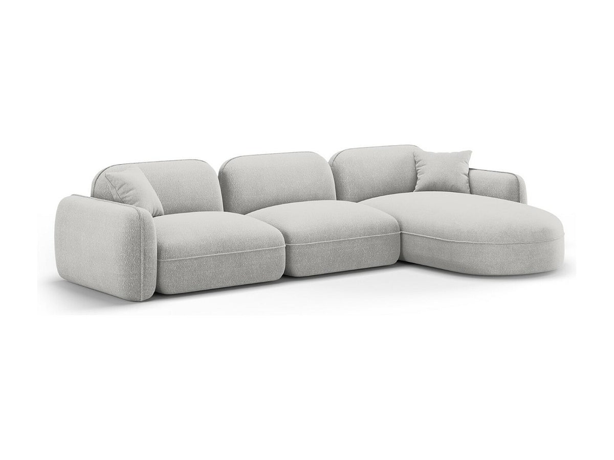 Canapé modulable 4 places gris velours