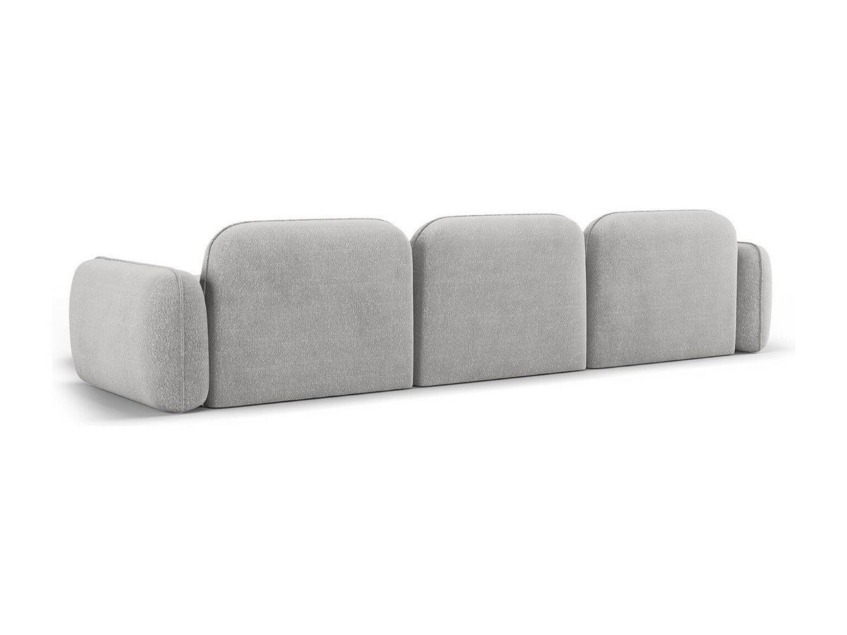 Canapé modulable 4 places gris velours