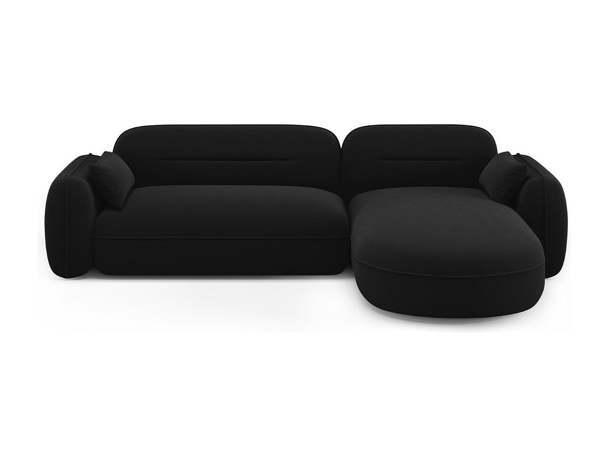 Canapé modulable 4 places noir velours