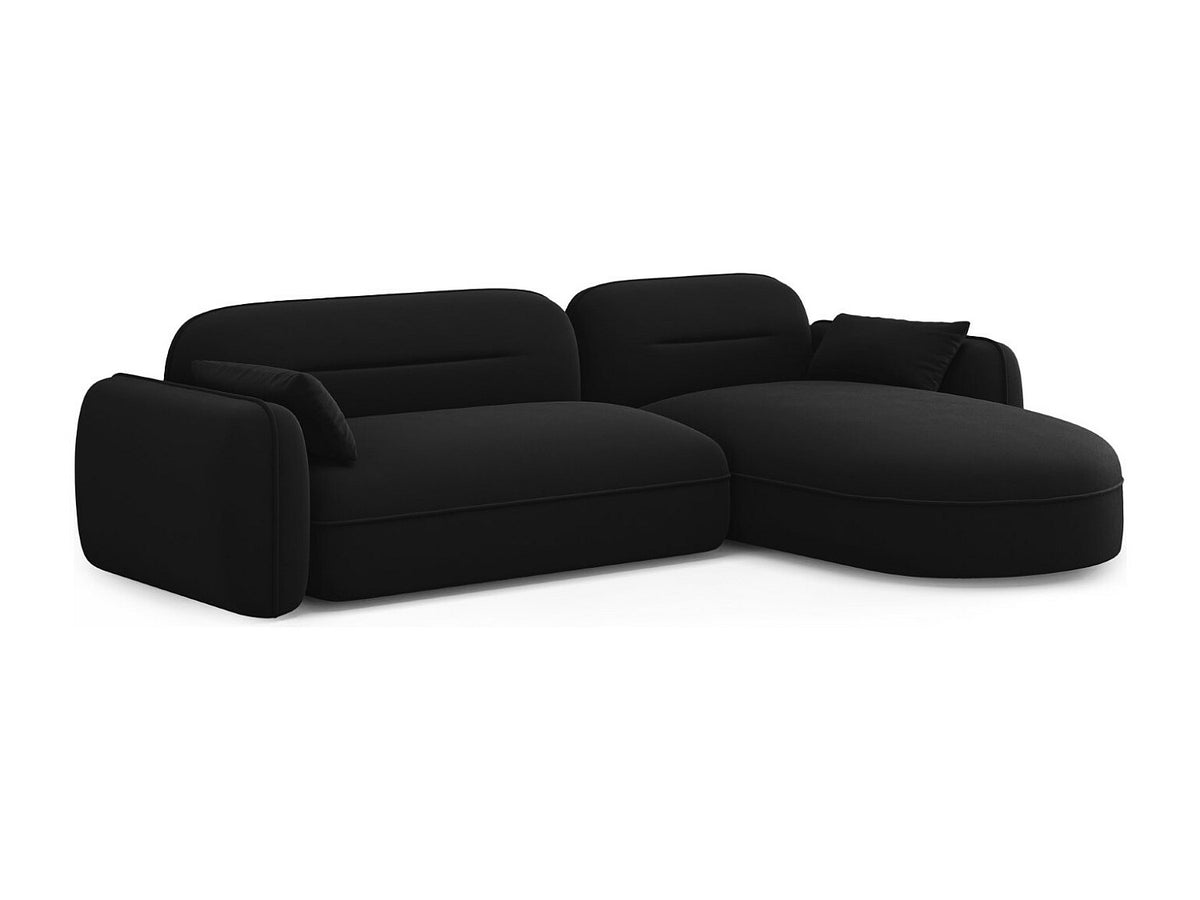 Canapé modulable 4 places noir velours