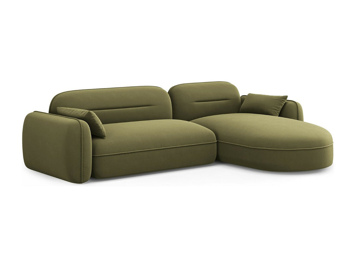 Canapé modulable 4 places vert velours