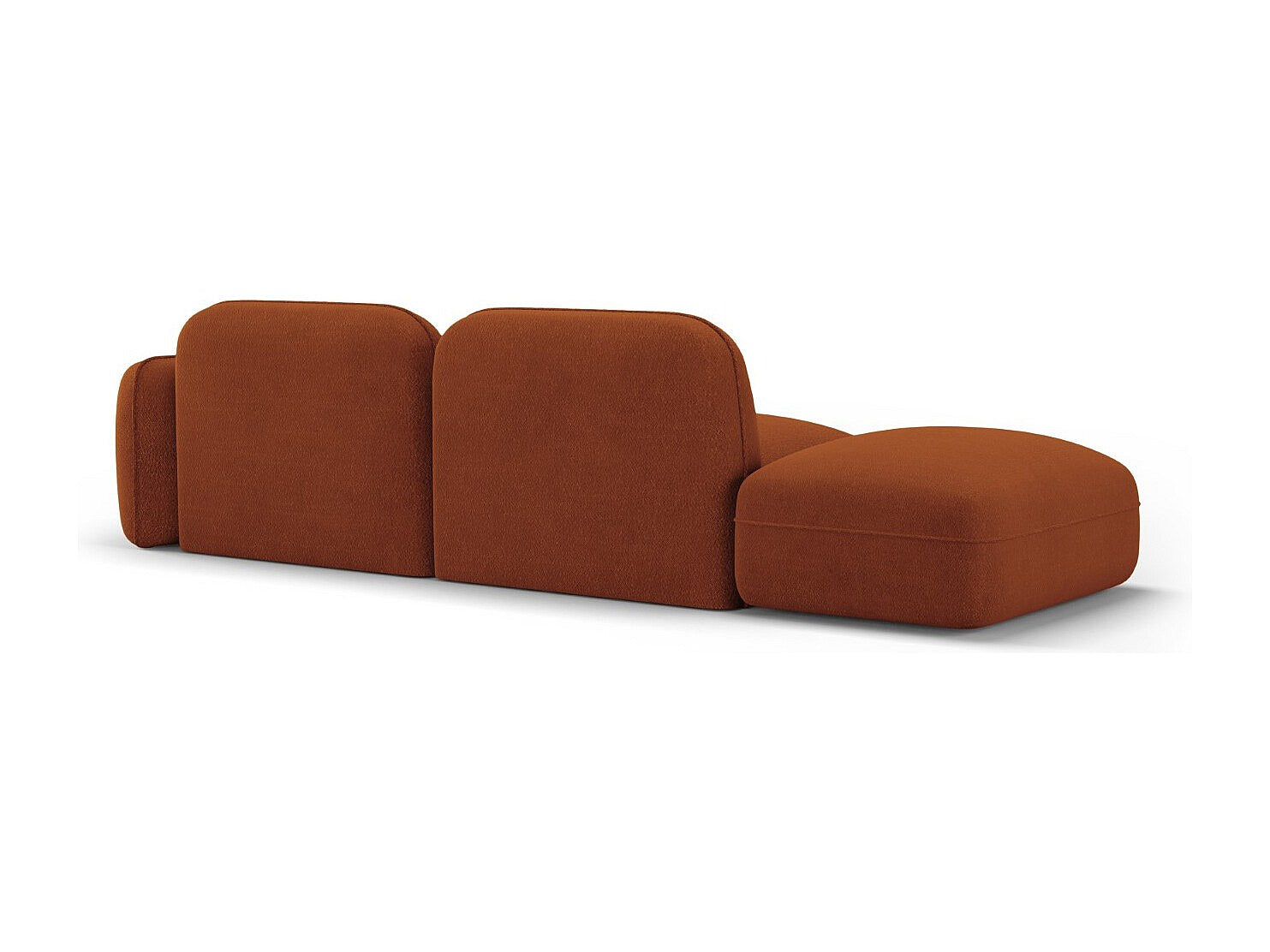 Canapé modulable 3 places orange velours