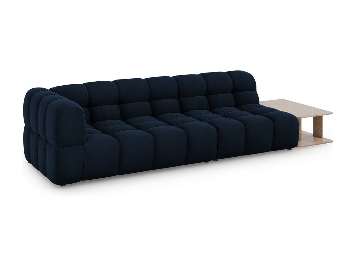 Canapé modulable 4 places bleu velours