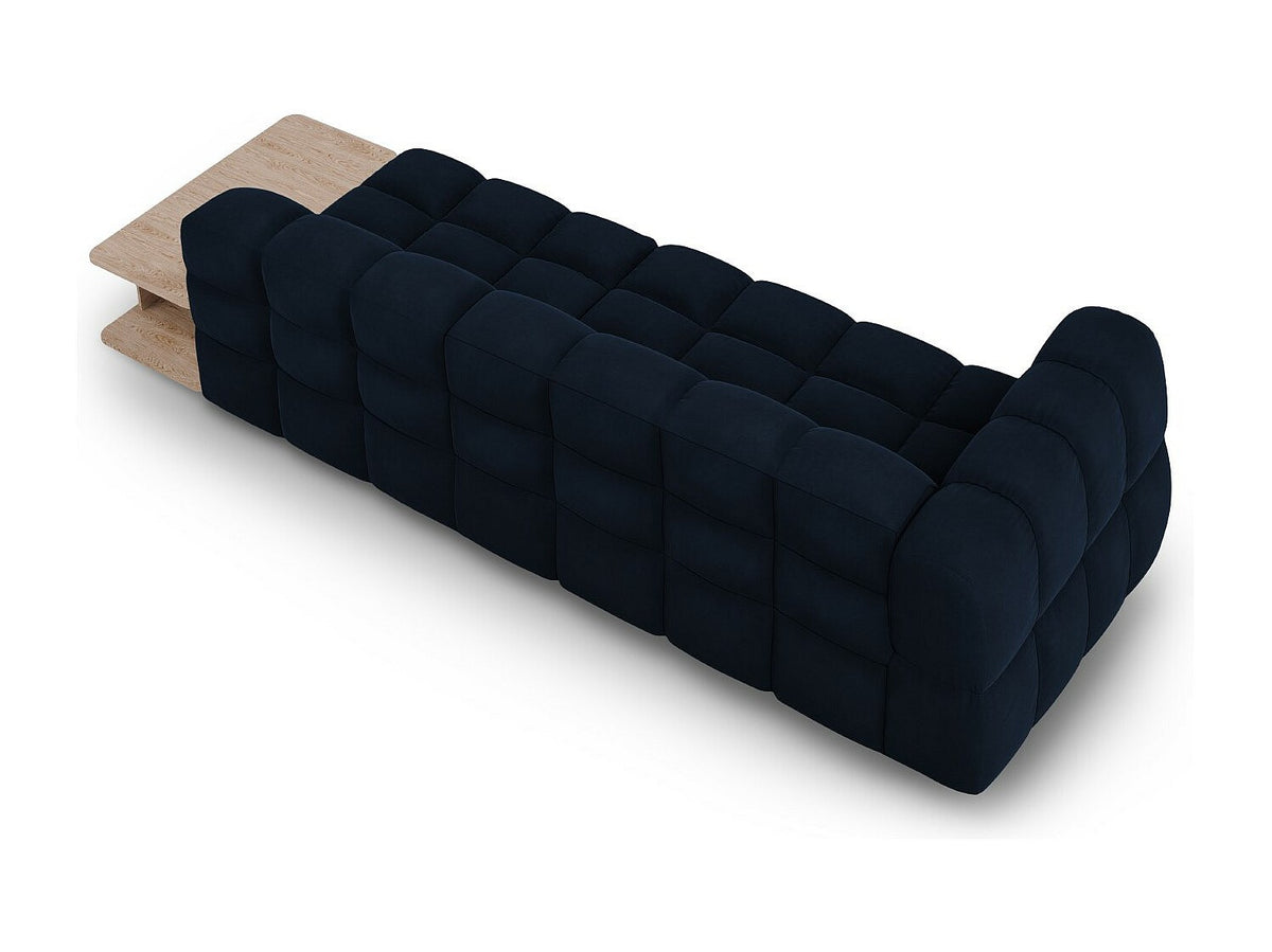 Canapé modulable 4 places bleu velours