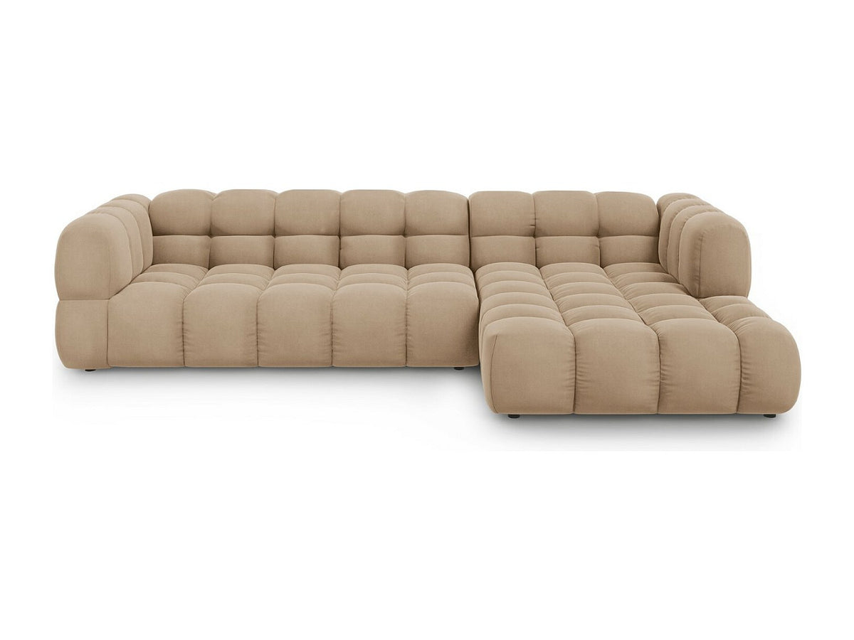 Canapé modulable 4 places marron velours