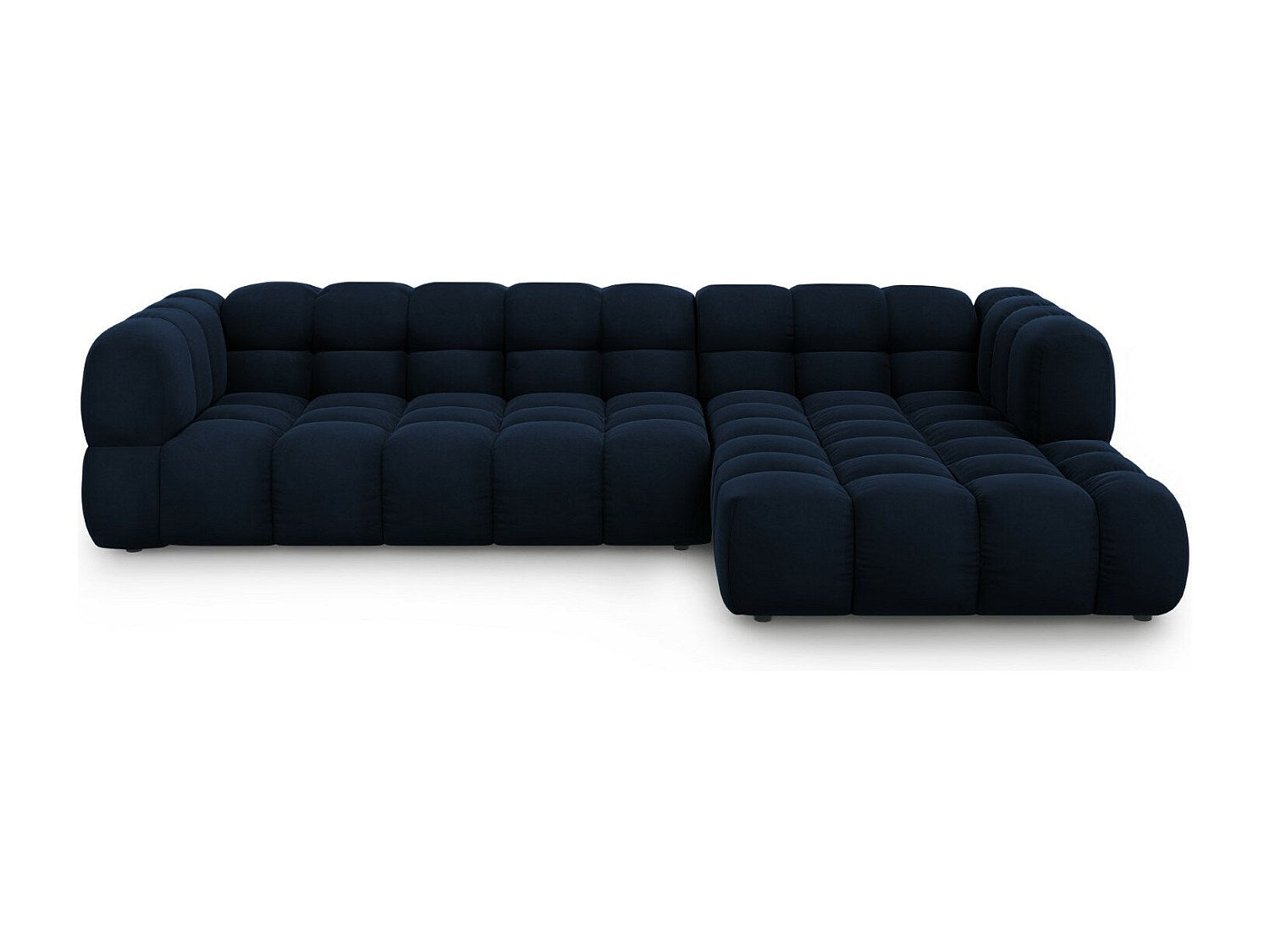 Canapé modulable 4 places bleu velours