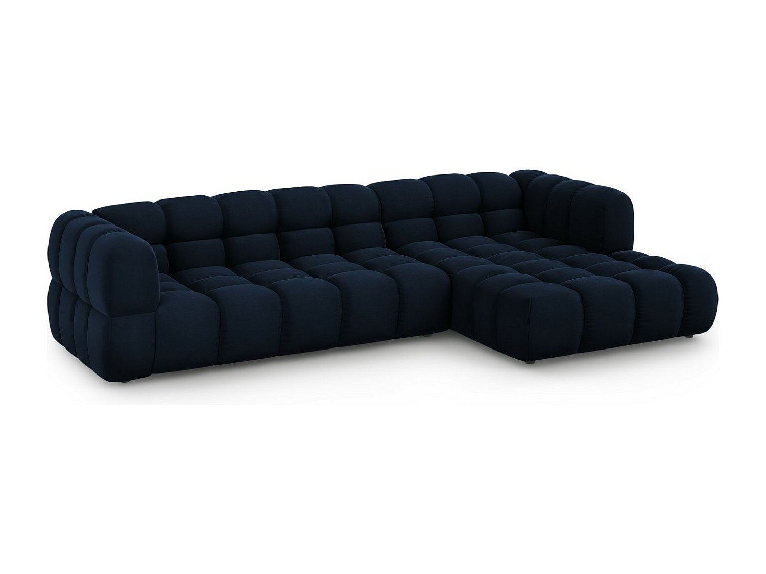 Canapé modulable 4 places bleu velours