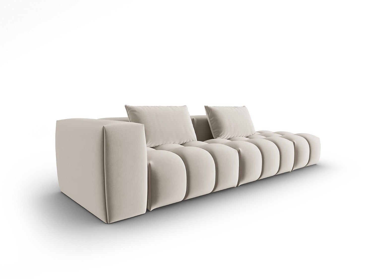 Canapé modulable 3 places blanc velours