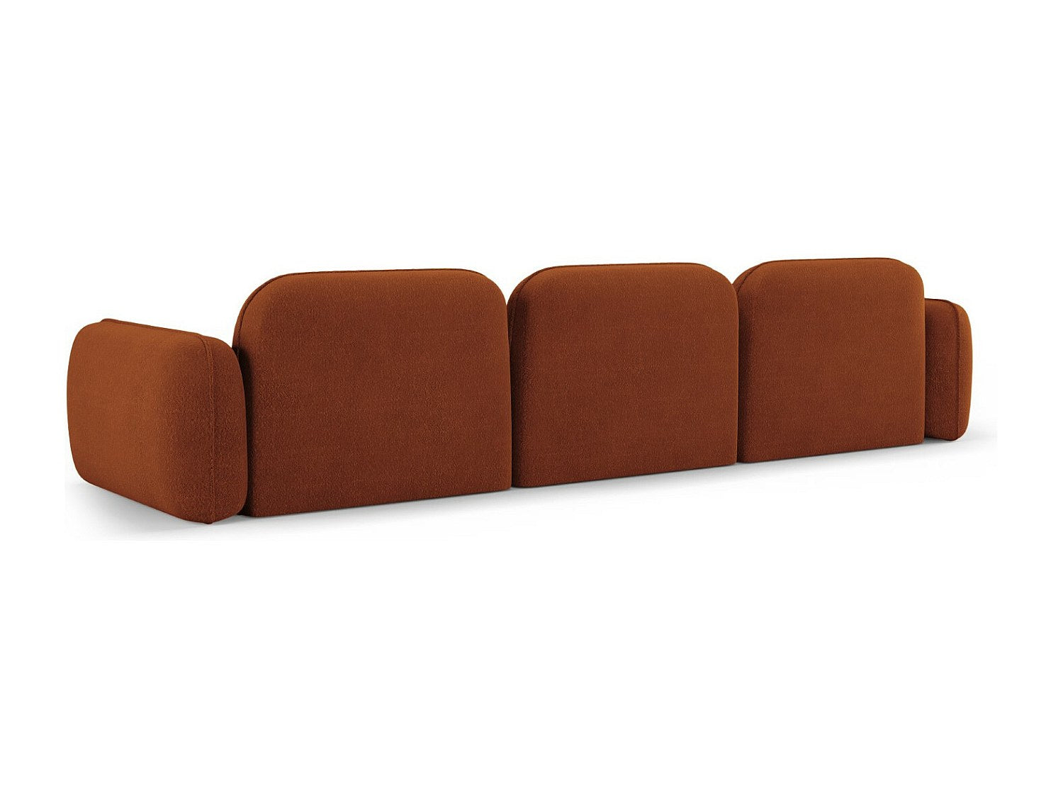 Canapé modulable 4 places orange velours