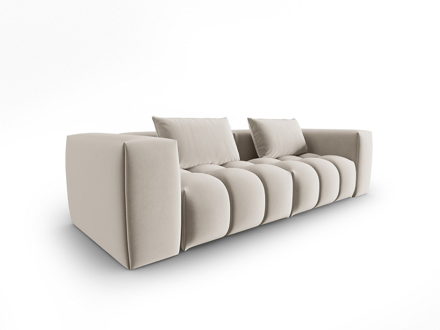 Canapé modulable 3 places blanc velours