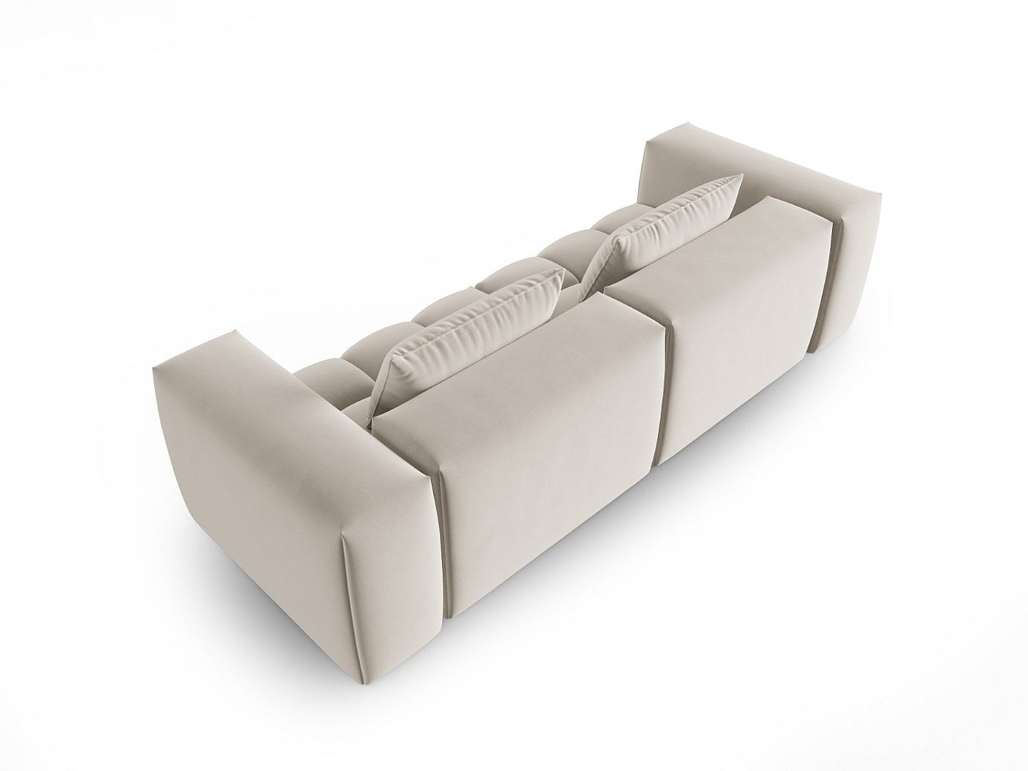 Canapé modulable 3 places blanc velours