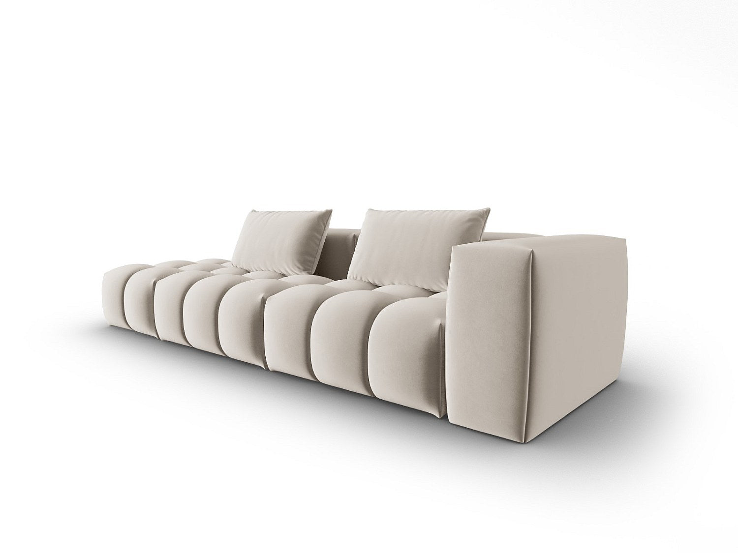 Canapé modulable 3 places blanc velours