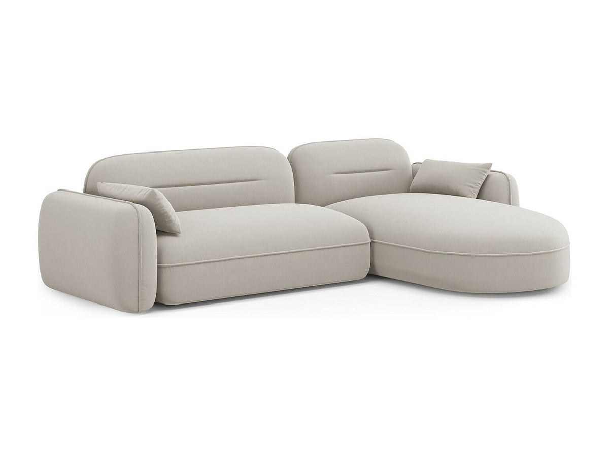 Canapé modulable 4 places beige velours