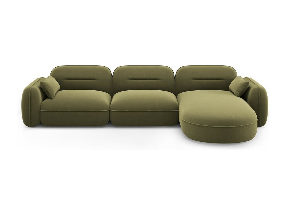Canapé modulable 4 places vert velours