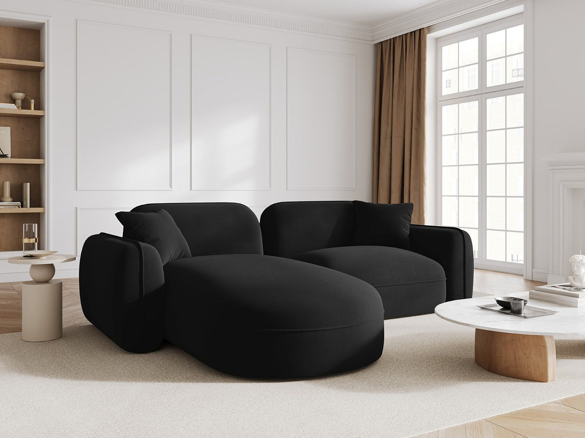 Canapé modulable 3 places noir velours