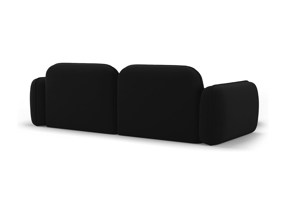 Canapé modulable 3 places noir velours