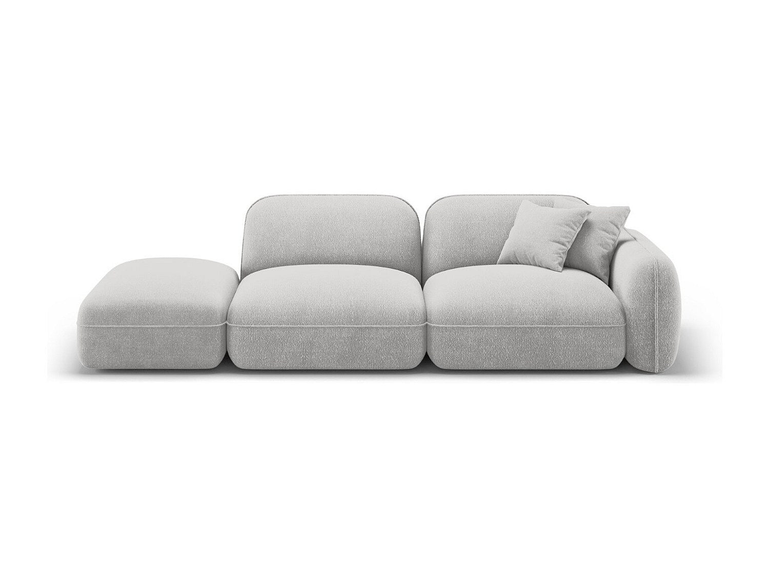Canapé modulable 3 places gris velours