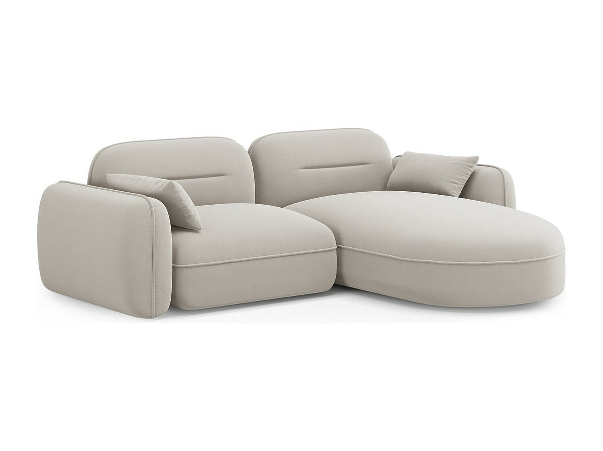 Canapé modulable 3 places beige velours