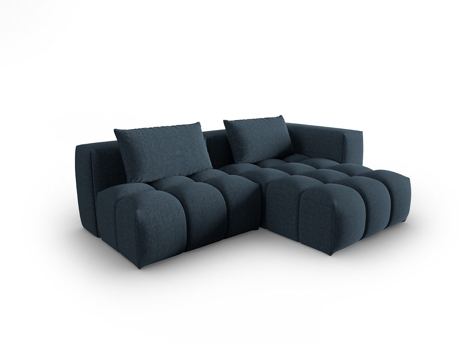 Canapé modulable 3 places bleu tissu