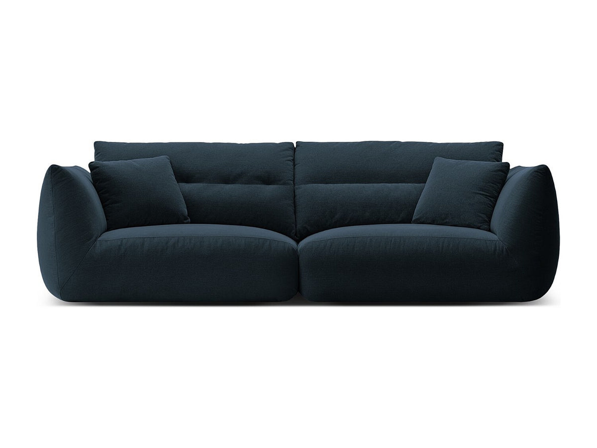 Canapé modulable 4 places bleu tissu