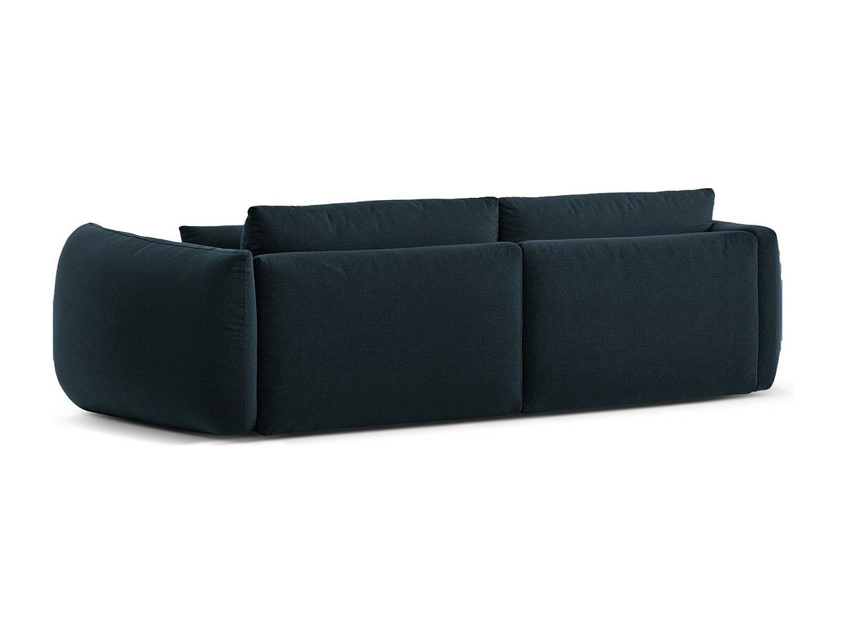 Canapé modulable 4 places bleu tissu
