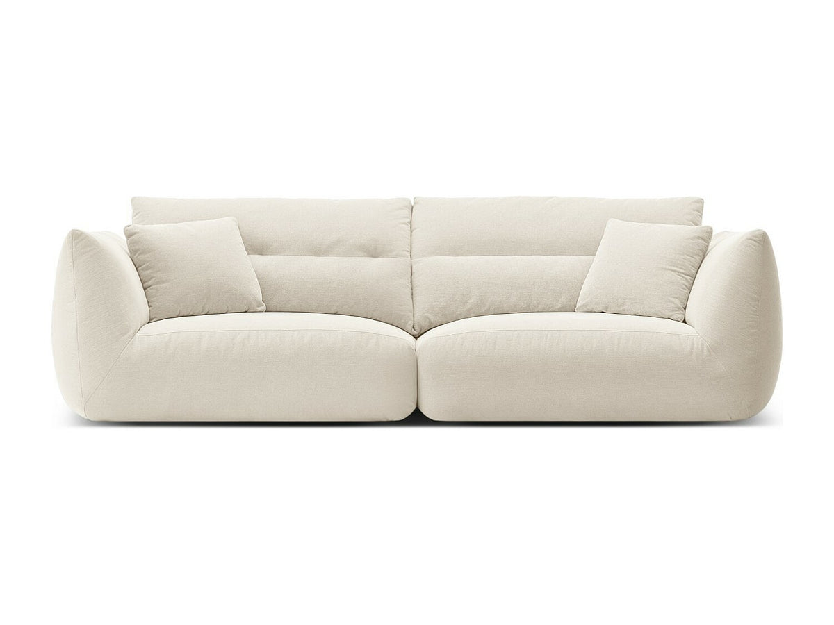 Canapé modulable 4 places beige tissu