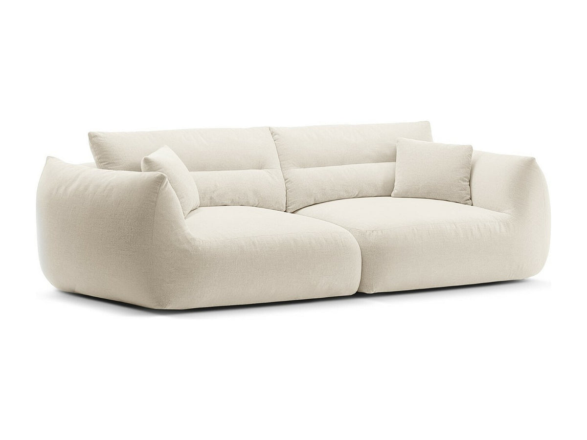 Canapé modulable 4 places beige tissu