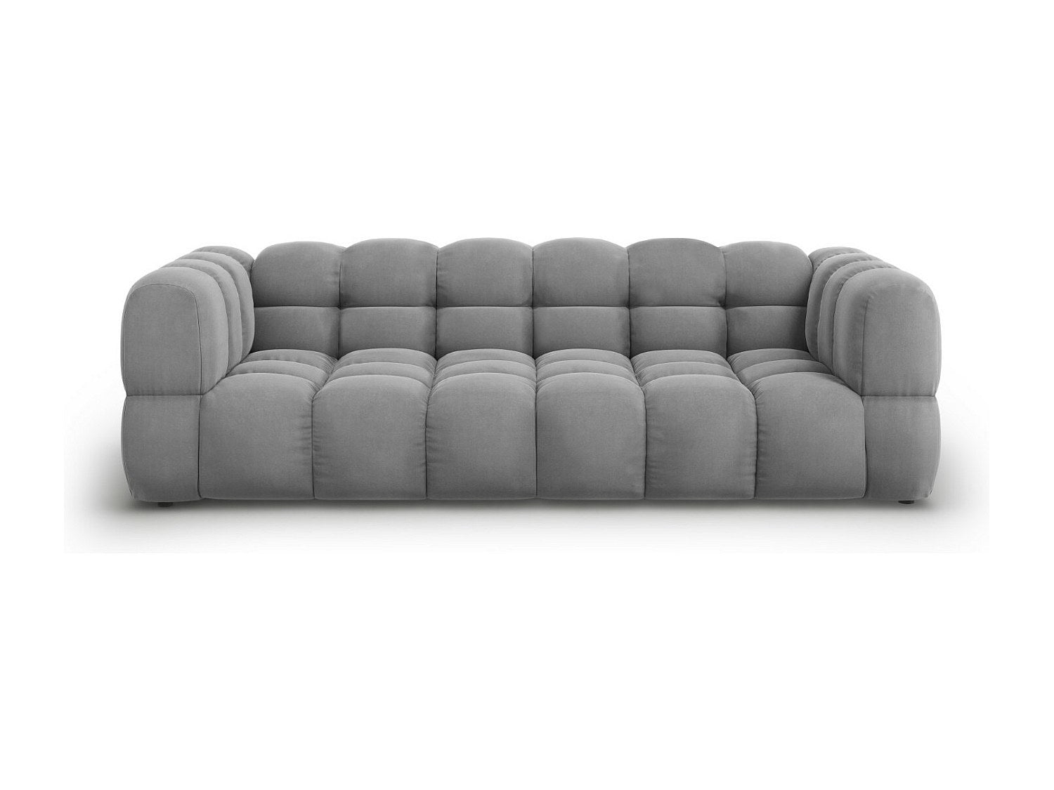 Canapé modulable 4 places gris velours