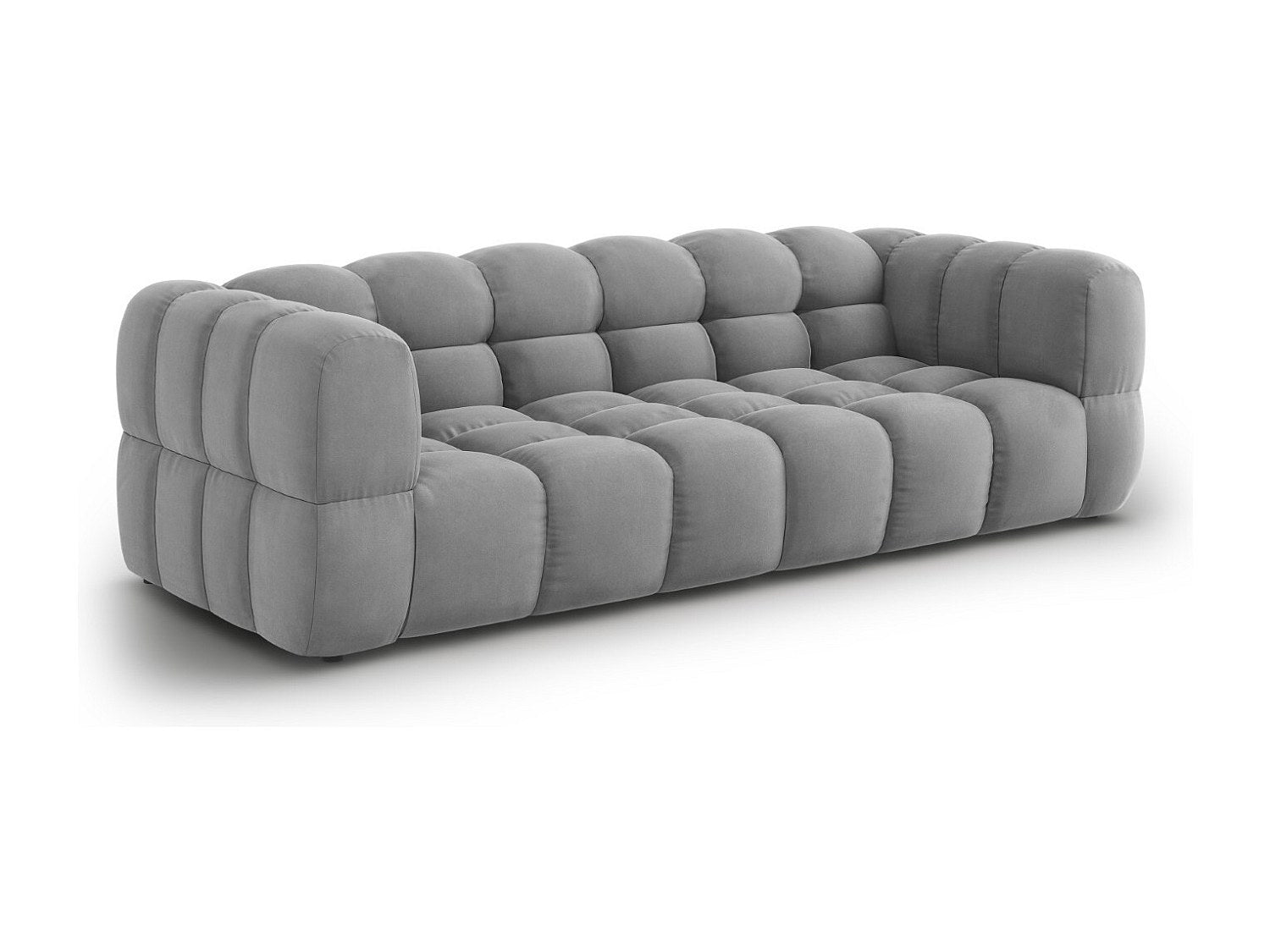 Canapé modulable 4 places gris velours