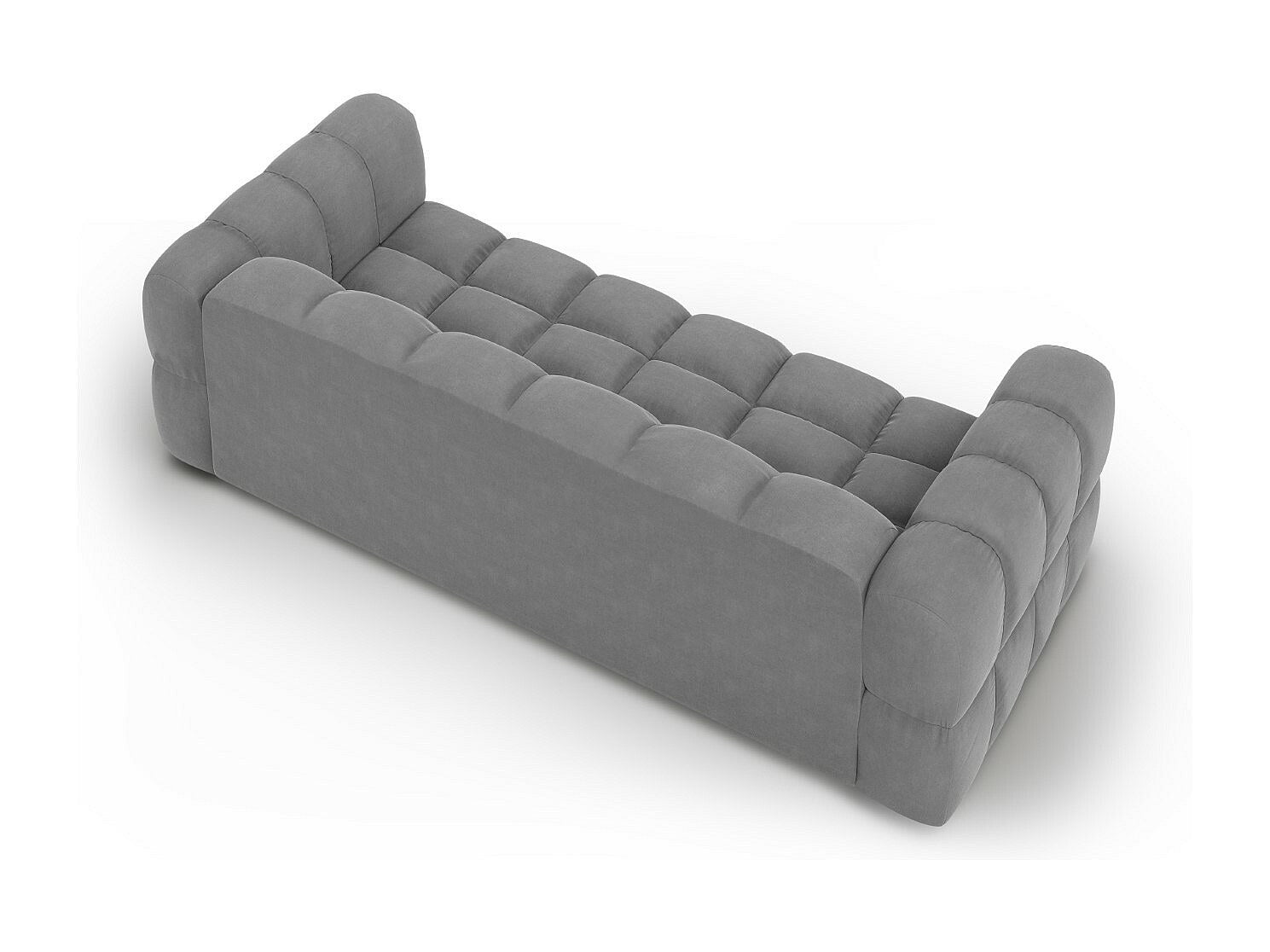 Canapé modulable 4 places gris velours