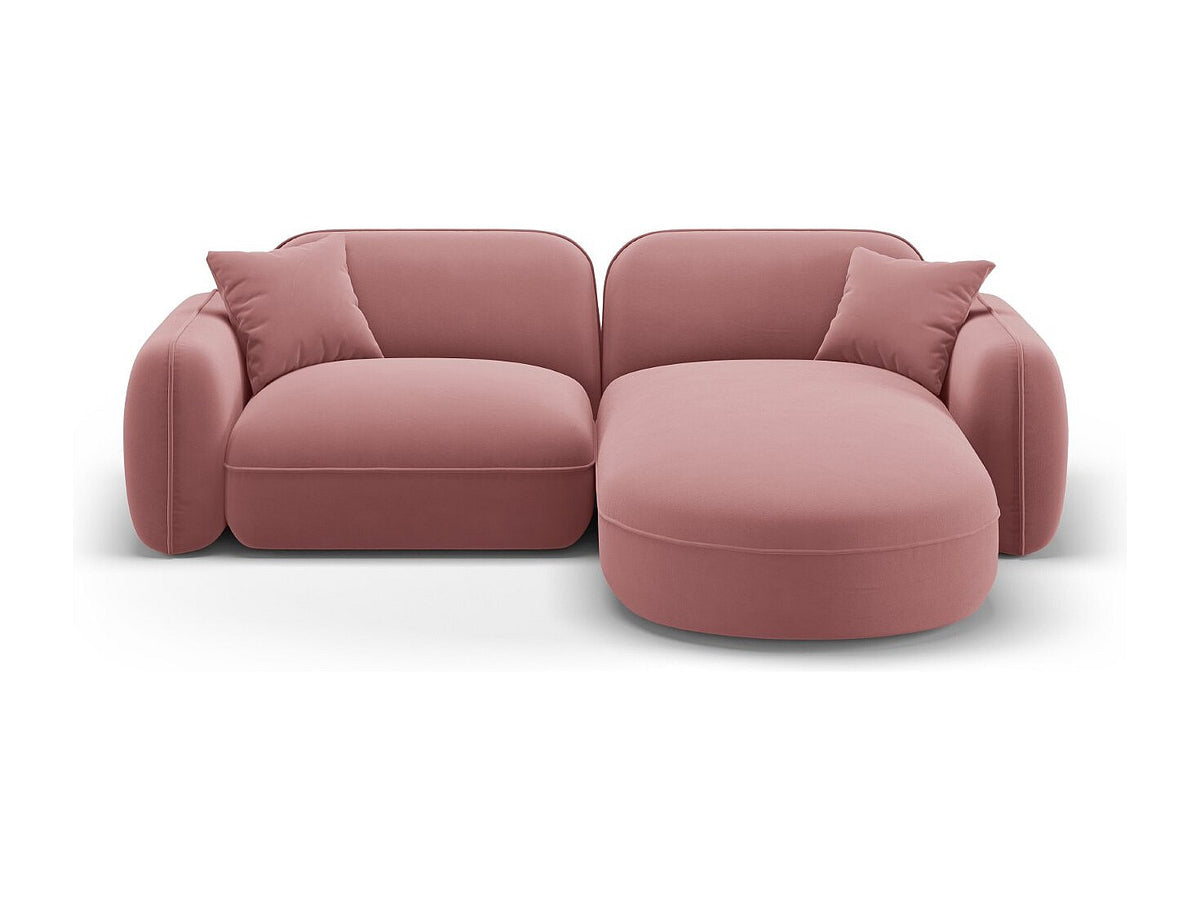 Canapé modulable 3 places rose velours