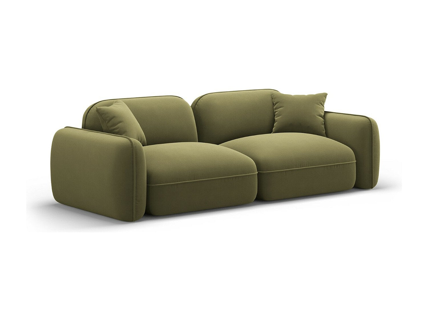 Canapé modulable 3 places vert velours