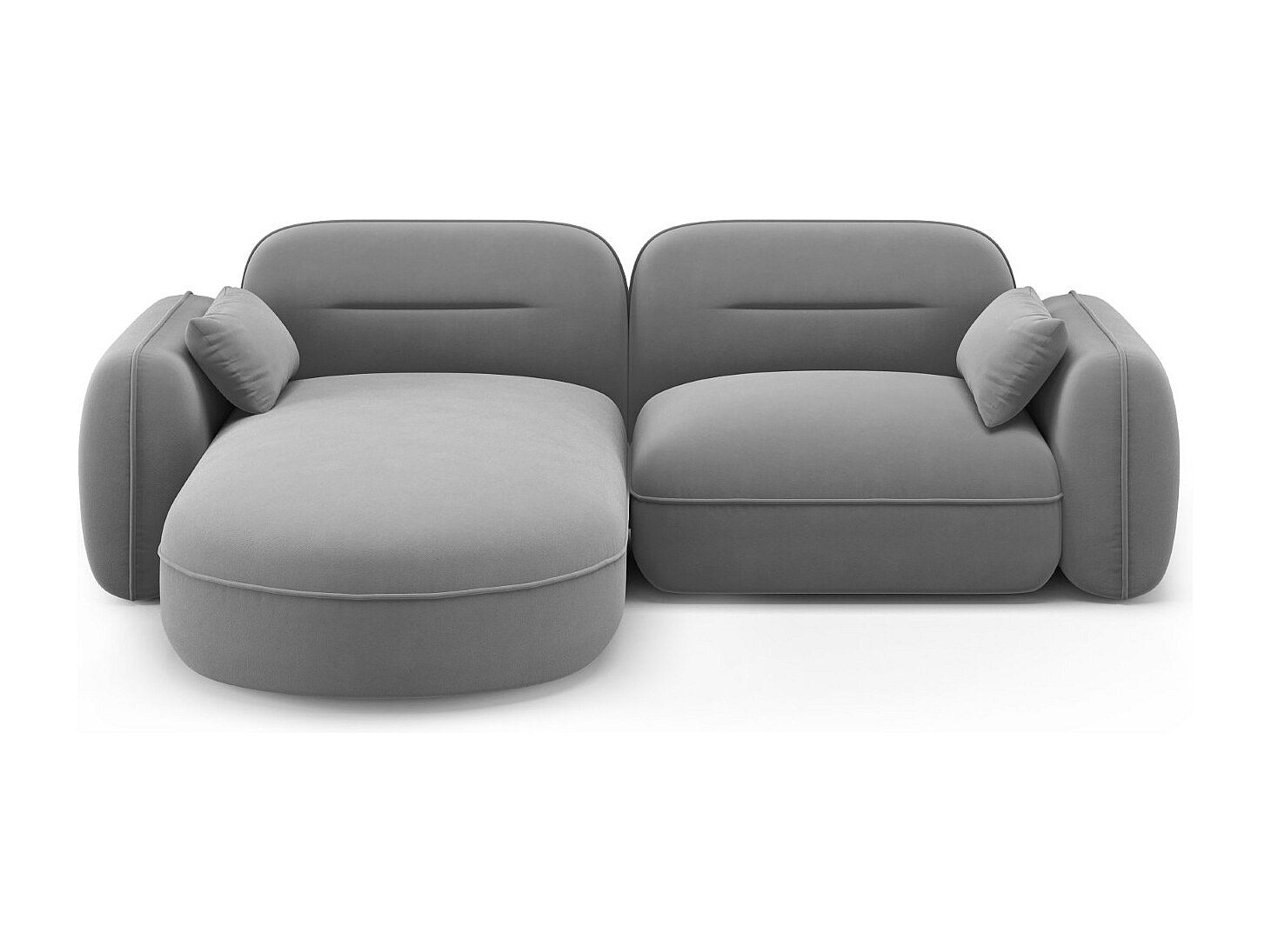 Canapé modulable 3 places gris velours