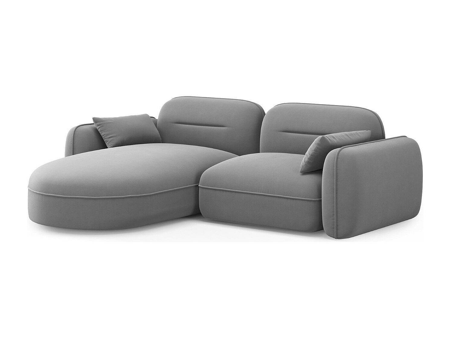 Canapé modulable 3 places gris velours