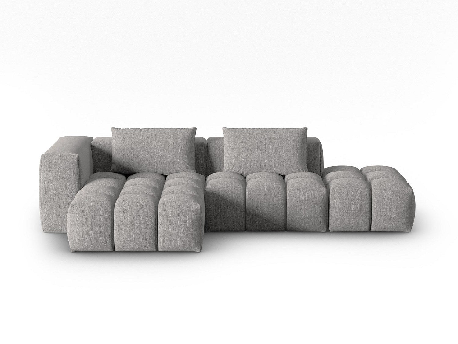 Canapé modulable 4 places beige tissu