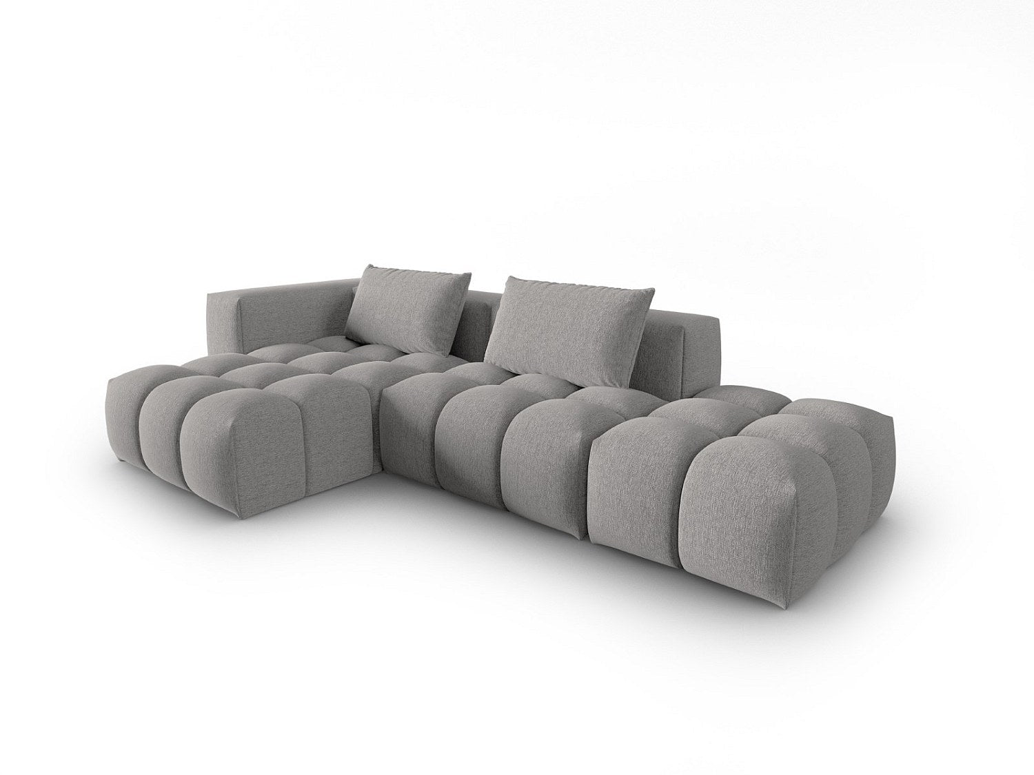 Canapé modulable 4 places beige tissu