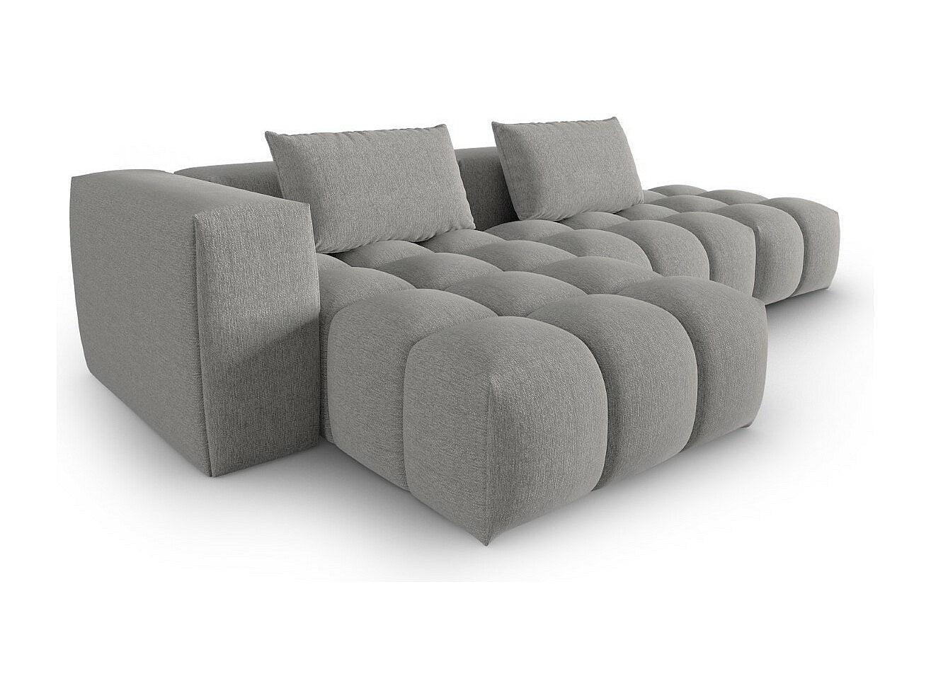 Canapé modulable 4 places beige tissu