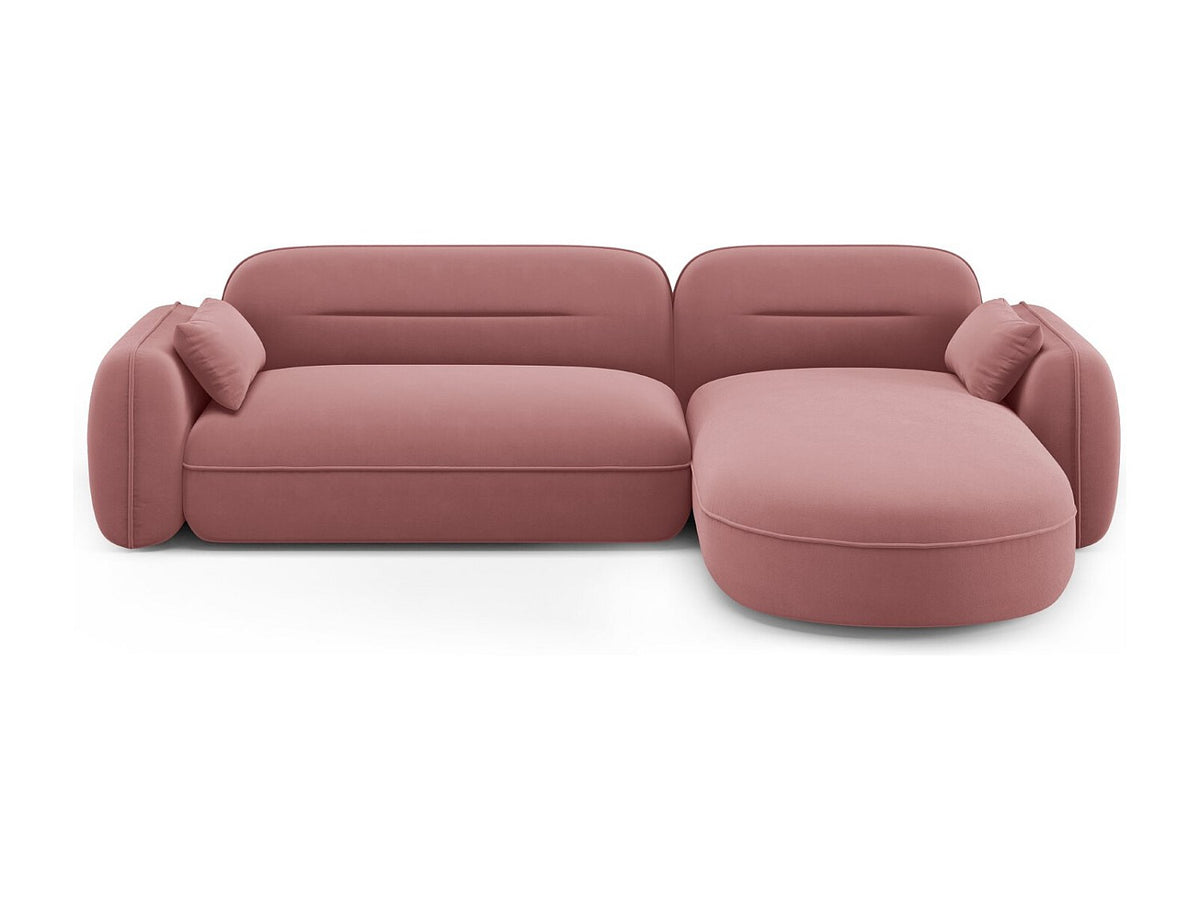 Canapé modulable 4 places rose velours